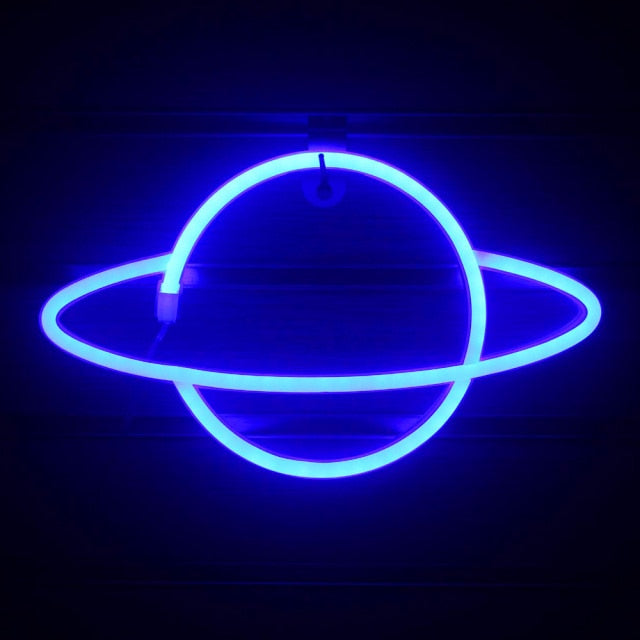 NEON Saturn Sign