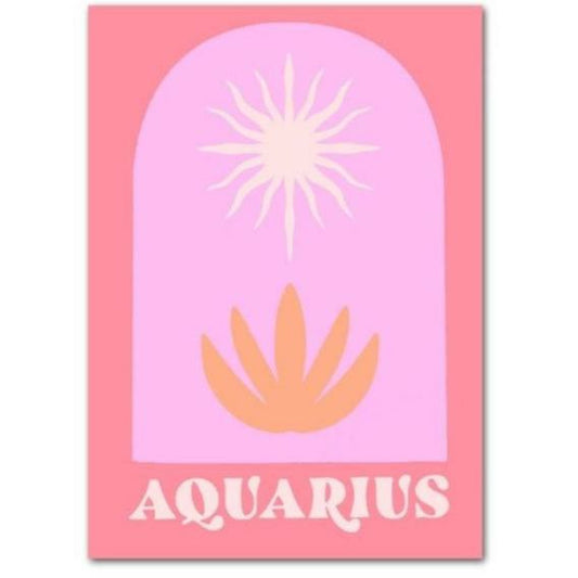Aquarius Retro Poster
