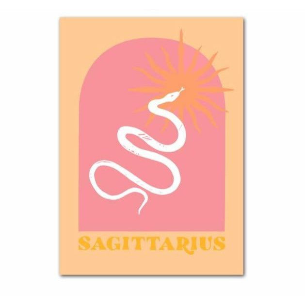 Sagittarius Retro Poster