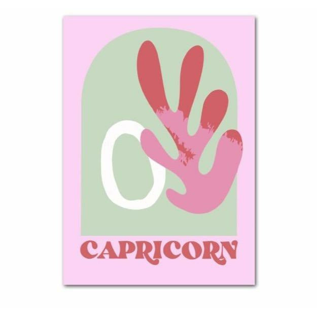 Capricorn Retro Poster