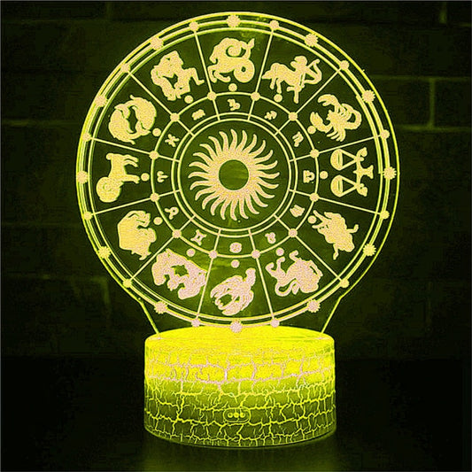 Zodiac Wheel 3D LED Lamp