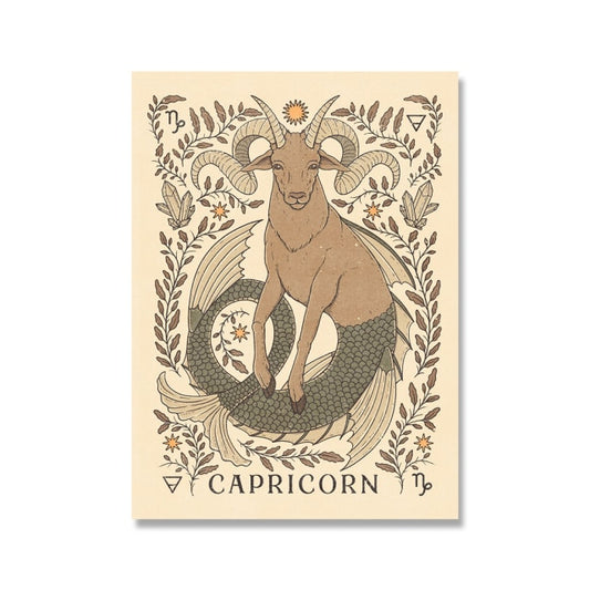 Capricorn Boho Sign Print