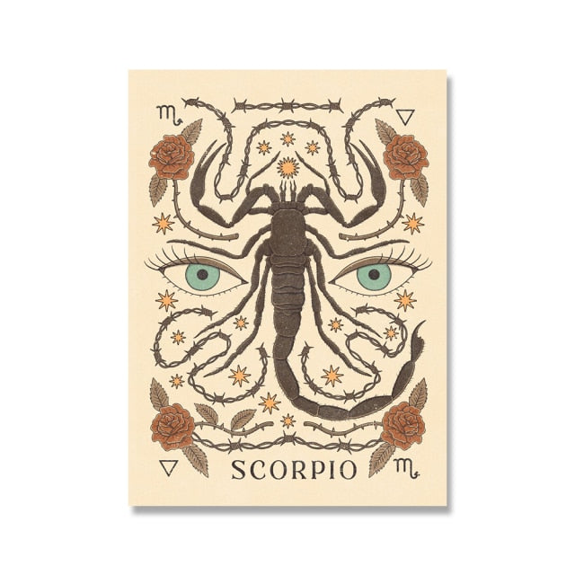 Scorpio Boho Sign Print
