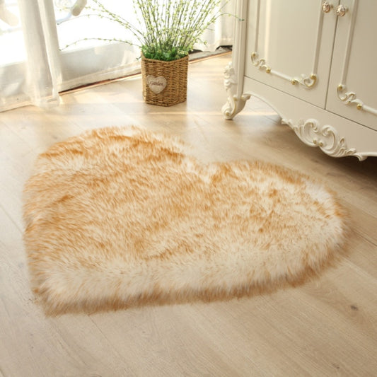 Graham Cracker Heart Shaped Plush Rug