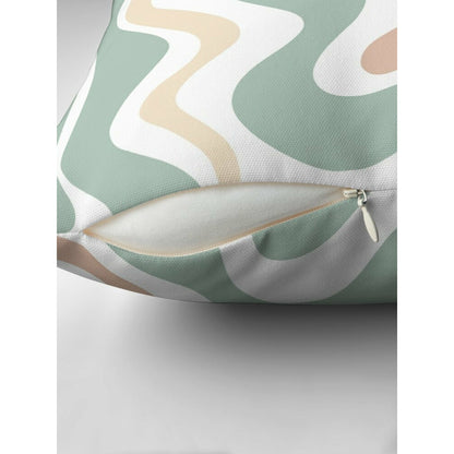 Light Green Retro Swirl Pillow Cover