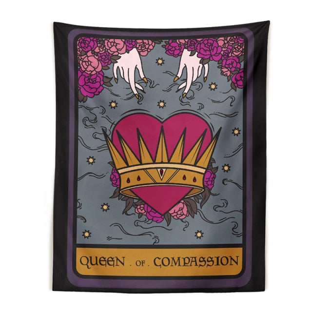 Queen of Compassion Gothic Tarot Tapestry