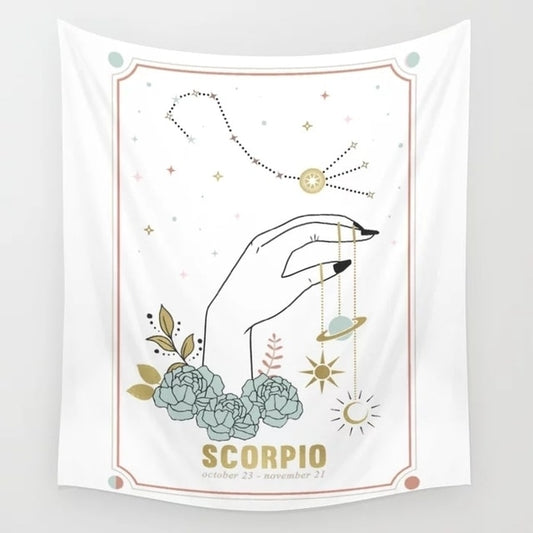 Scorpio Zodiac Tarot Tapestry