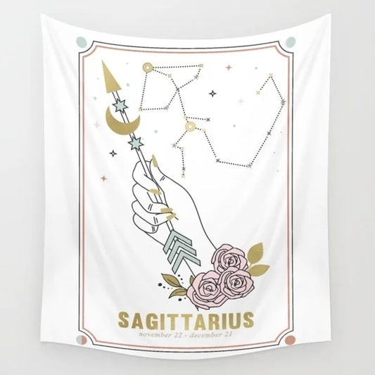 Sagittarius Zodiac Tarot Tapestry