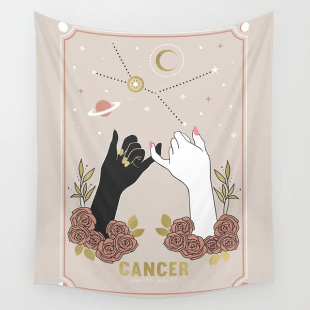 Cancer Zodiac Tarot Tapestry