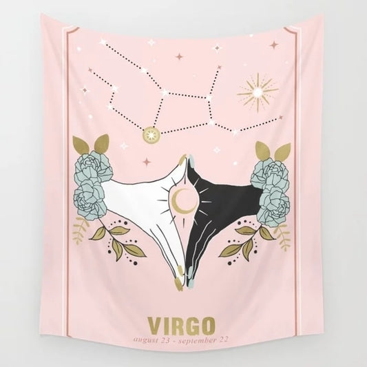 Virgo Zodiac Tarot Tapestry