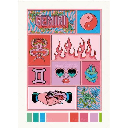 Pop Art Gemini Poster