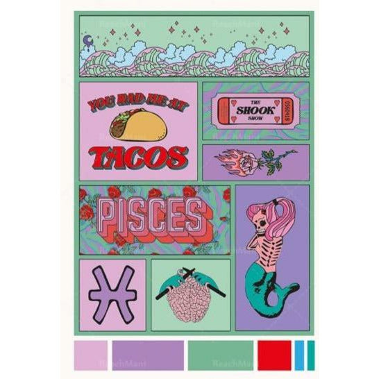 Pop Art Pisces Poster