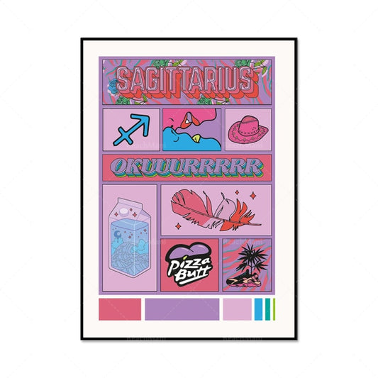 Pop Art Sagittarius Poster