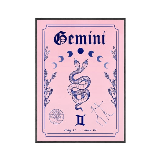 Gemini Pretty Pink Poster