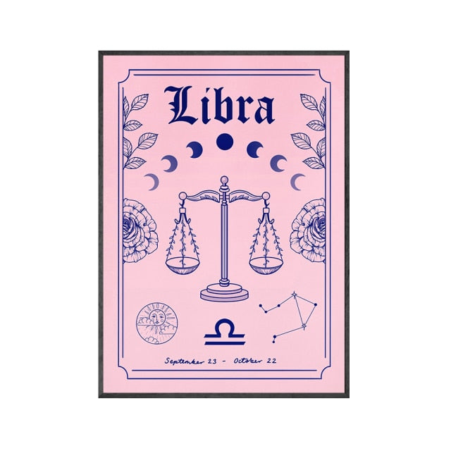 Libra Pretty Pink Poster