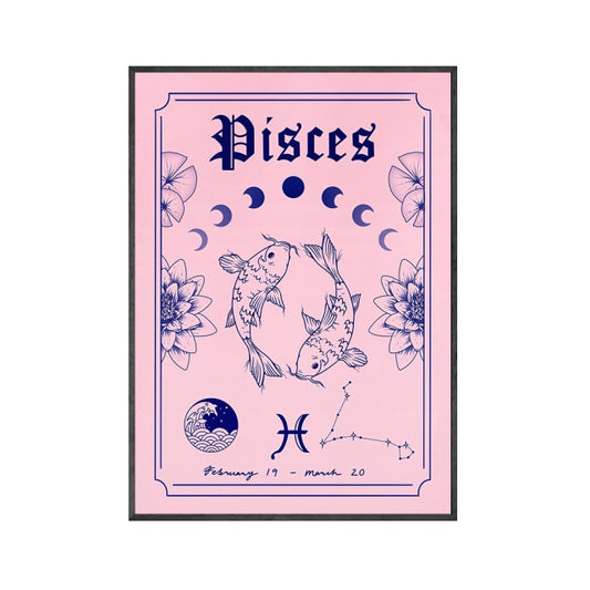 Pisces Pretty Pink Poster