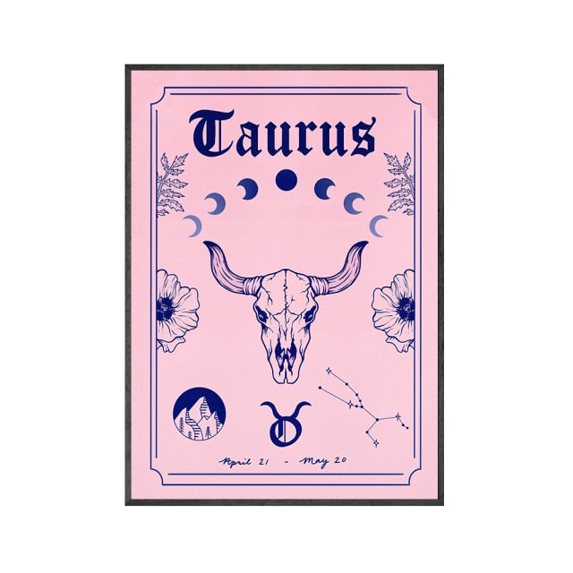 Taurus Pretty Pink Poster