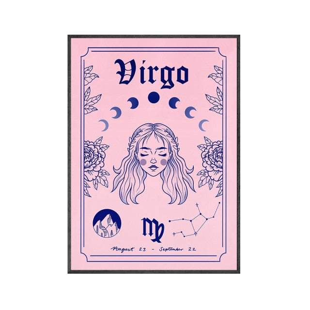 Virgo Pretty Pink Poster