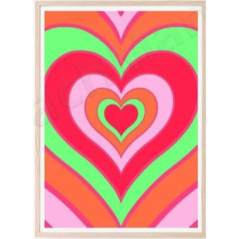Groovy Hearts Poster