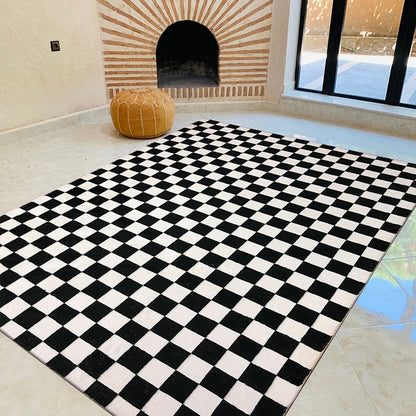 Blue Checker Rug