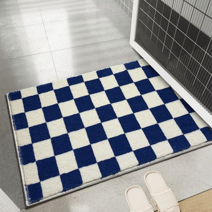 Blue Checker Rug