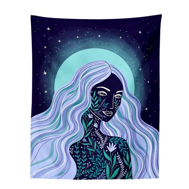 Indigo Goddess Tapestry