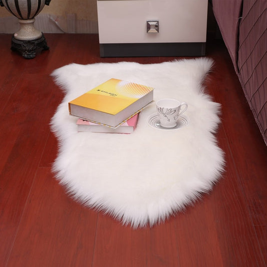 Pure White Freeform Shag Rug