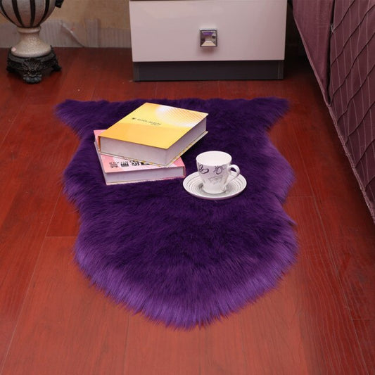 Deep Purple Freeform Shag Rug