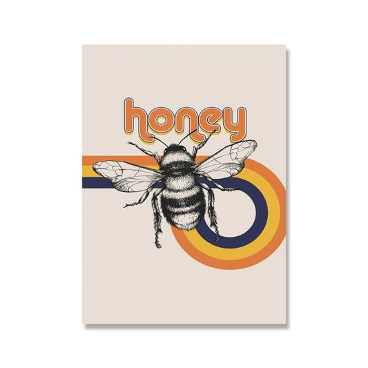 Honey Bee Hippie Poster