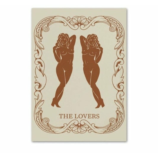 The Lovers Vintage Tarot Print