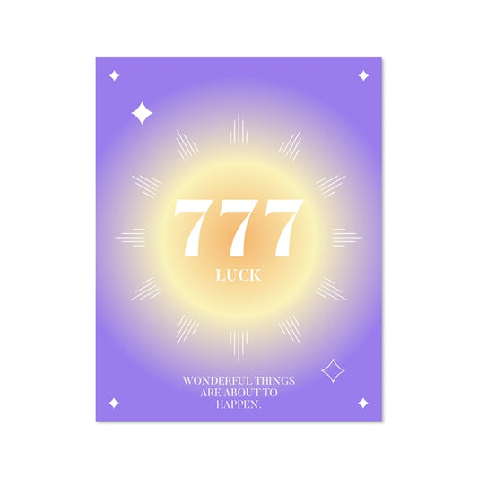 777 Luck Pastel Angel Print