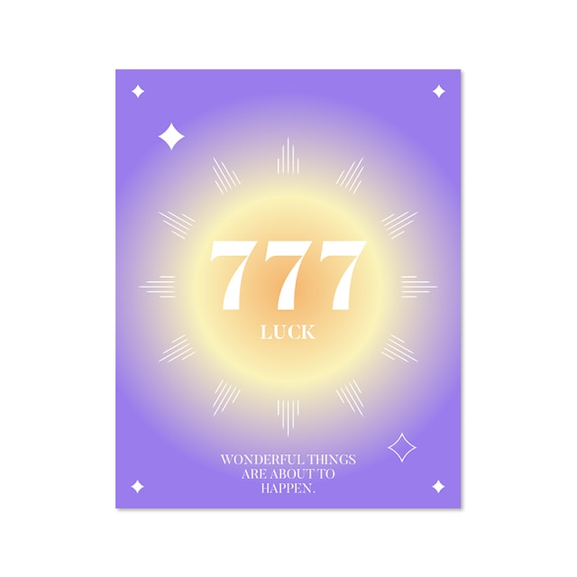 777 Luck Pastel Angel Print