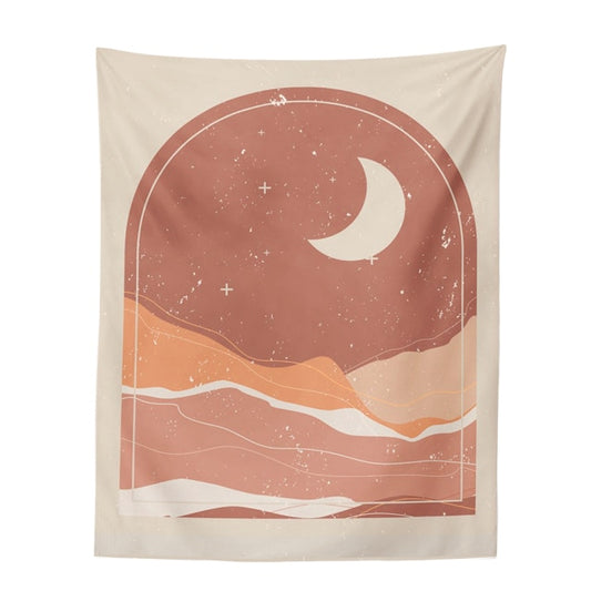 Terracotta Moon Rise Tapestry